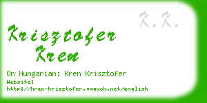 krisztofer kren business card